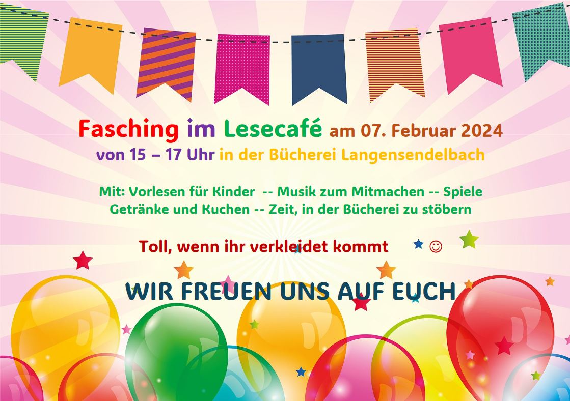 Lesecafe Februar 2024 Fasching